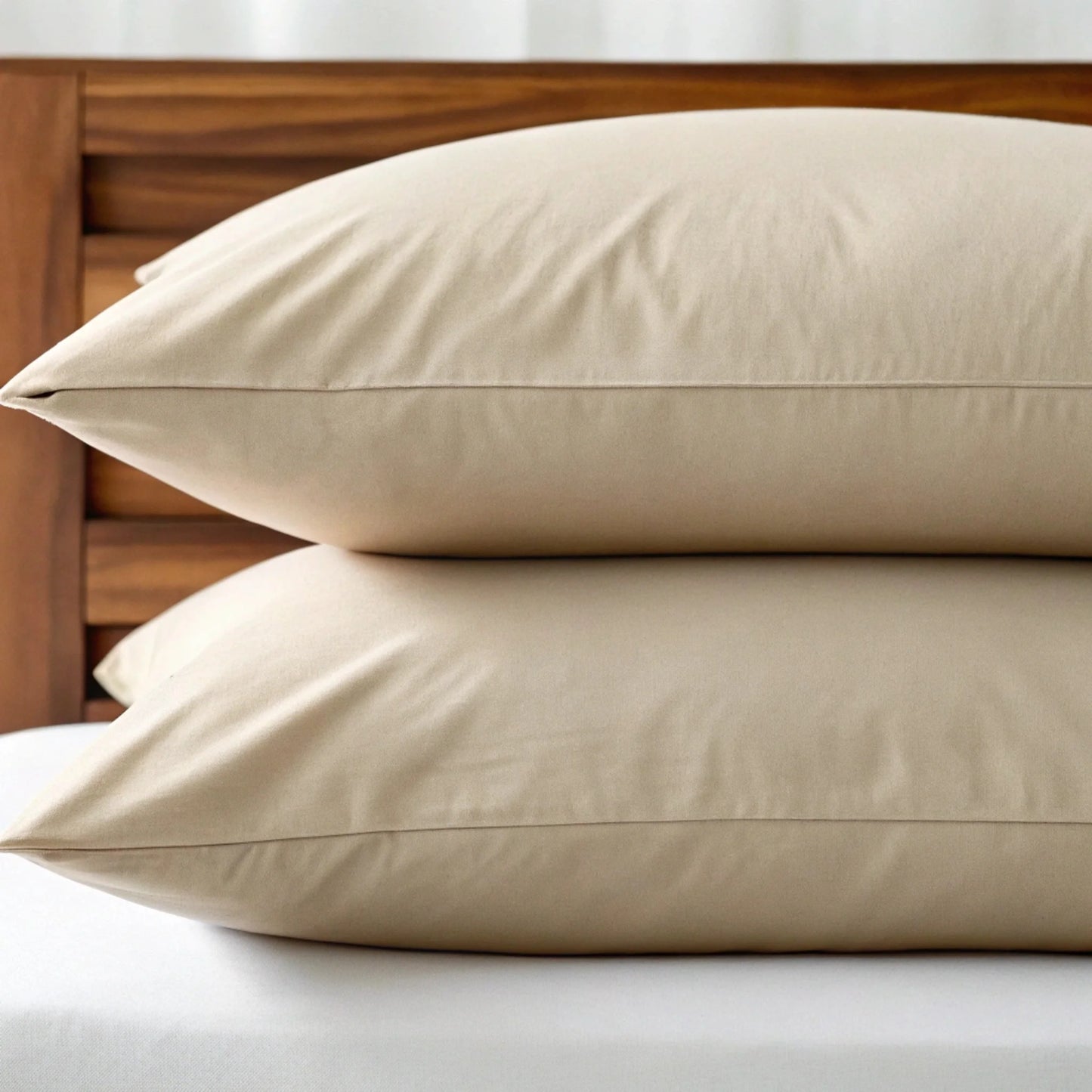 Copper-infused bamboo pillowcase styled in lifestyle bedroom morning scene
