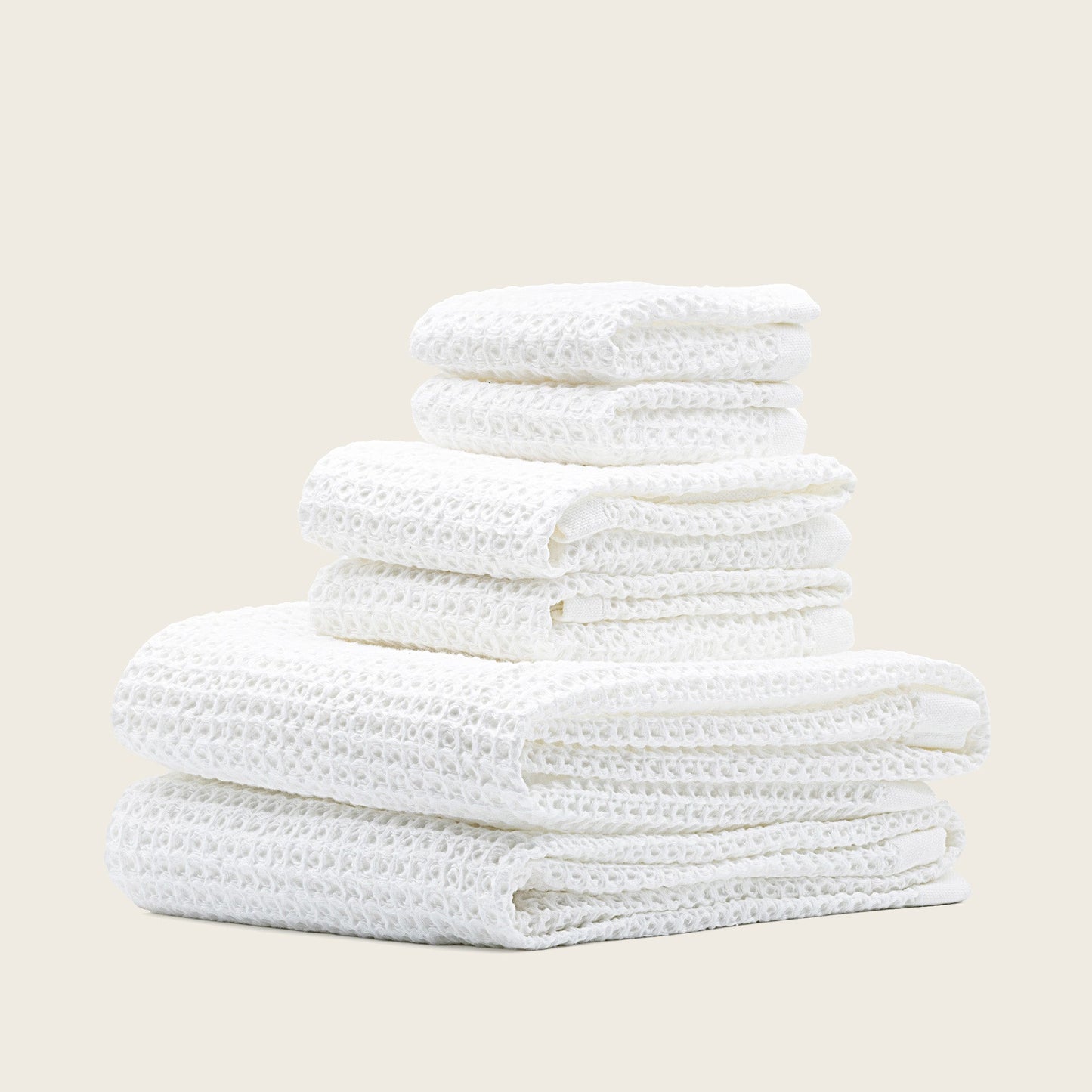 Sedona waffle towel infographic with material weight and care details