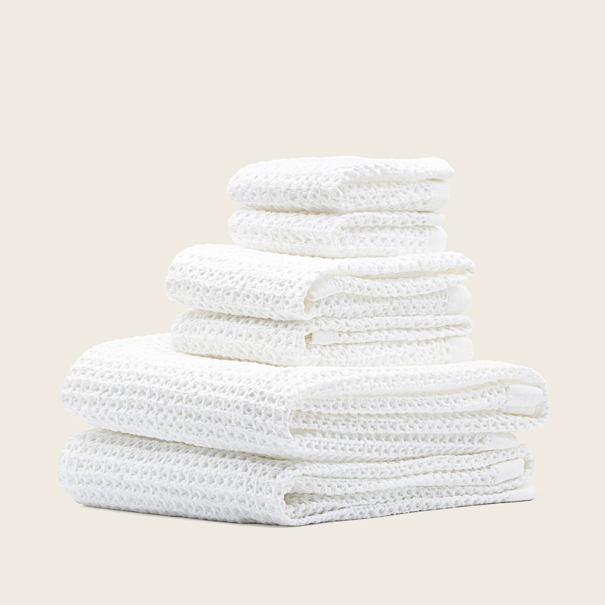 Sedona waffle towel infographic with material weight and care details