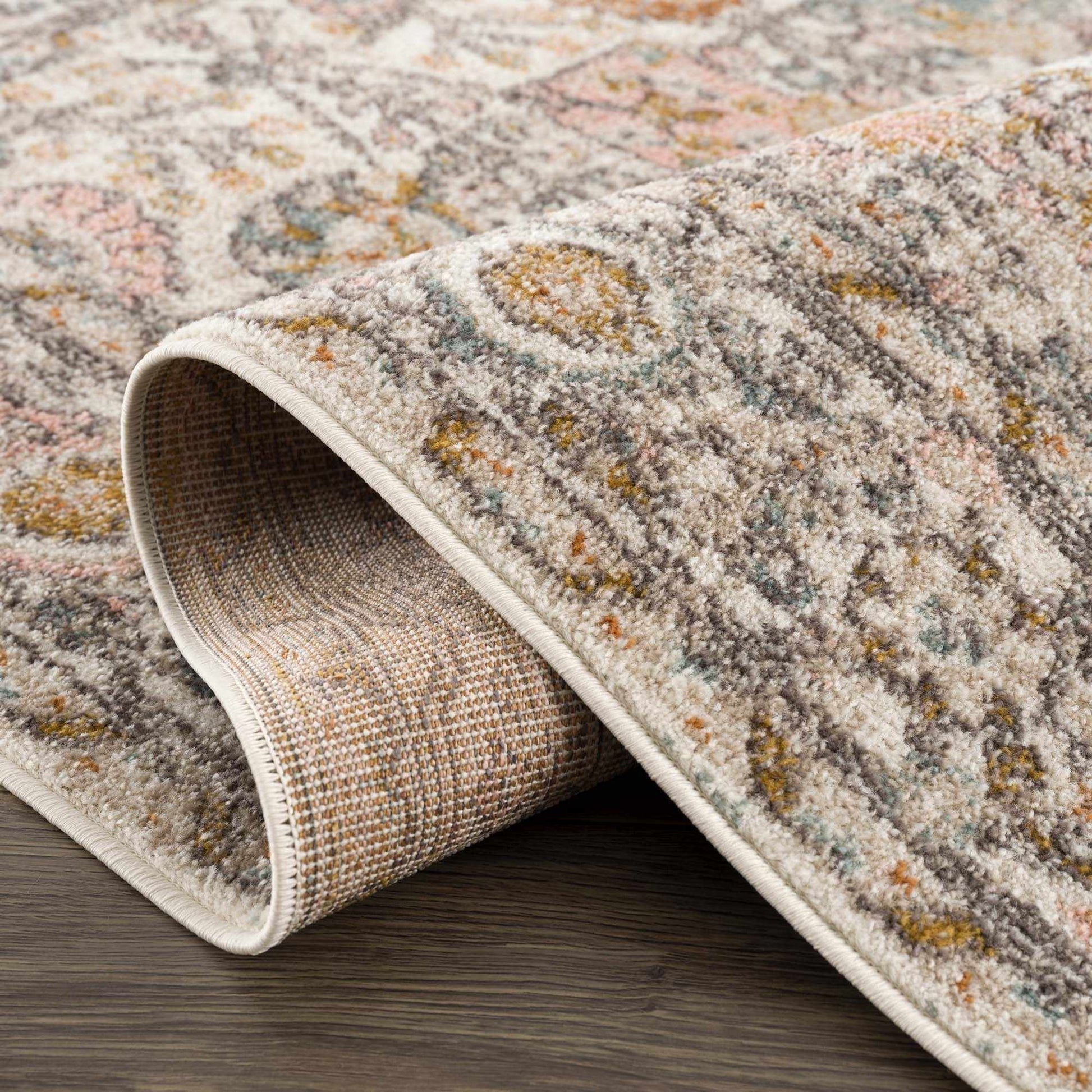 Herstmonceux rug shown at an angle in bright natural daylight