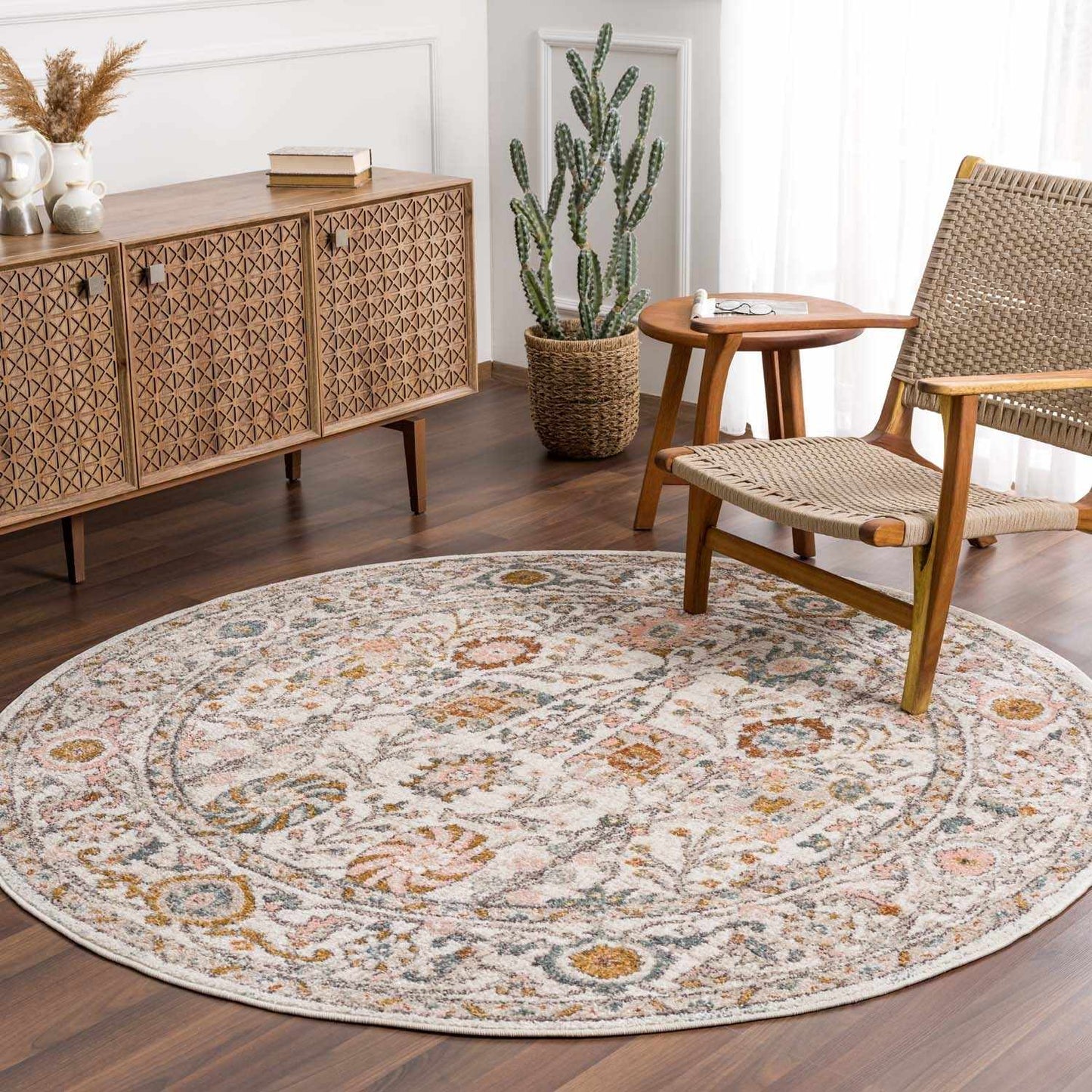 Herstmonceux rug seen in soft afternoon light with neutral surroundings