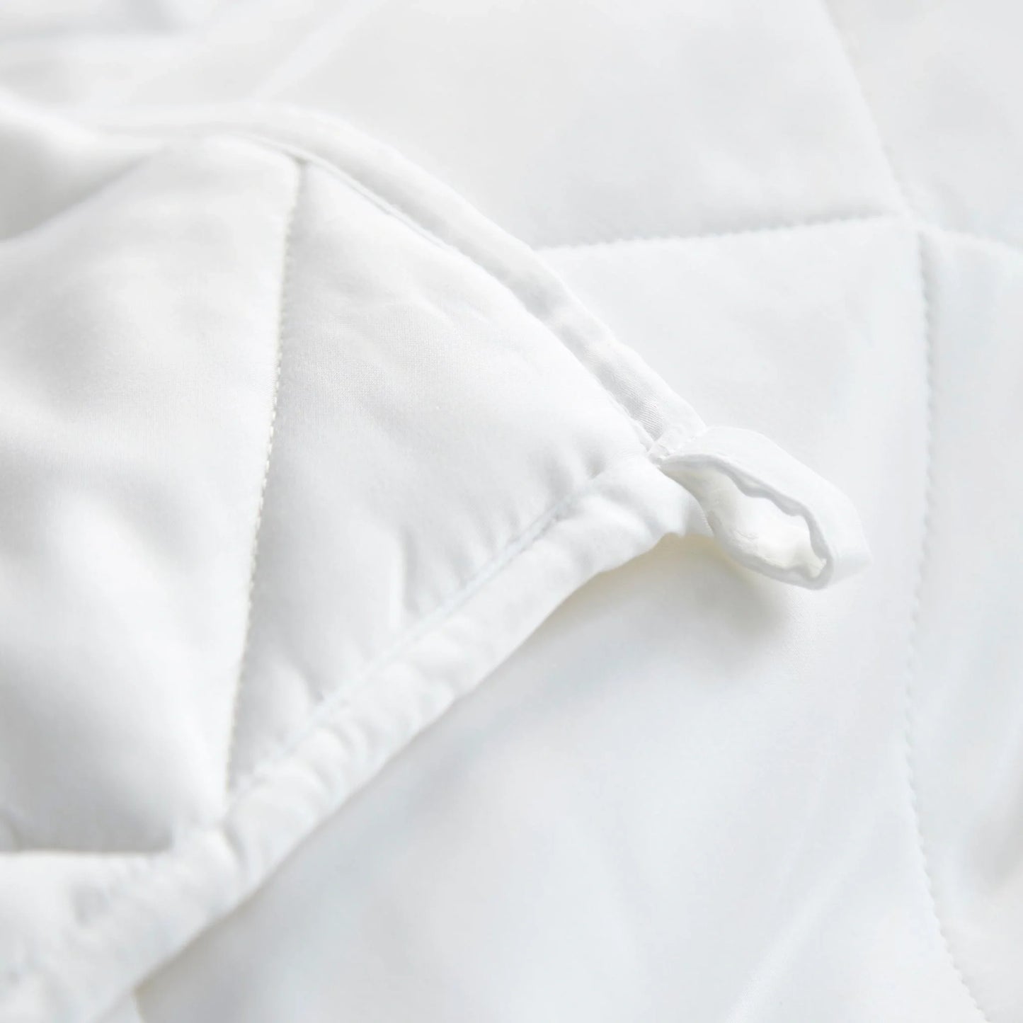 Branded zip pouch packaging for the bamboo duvet comforter on white background