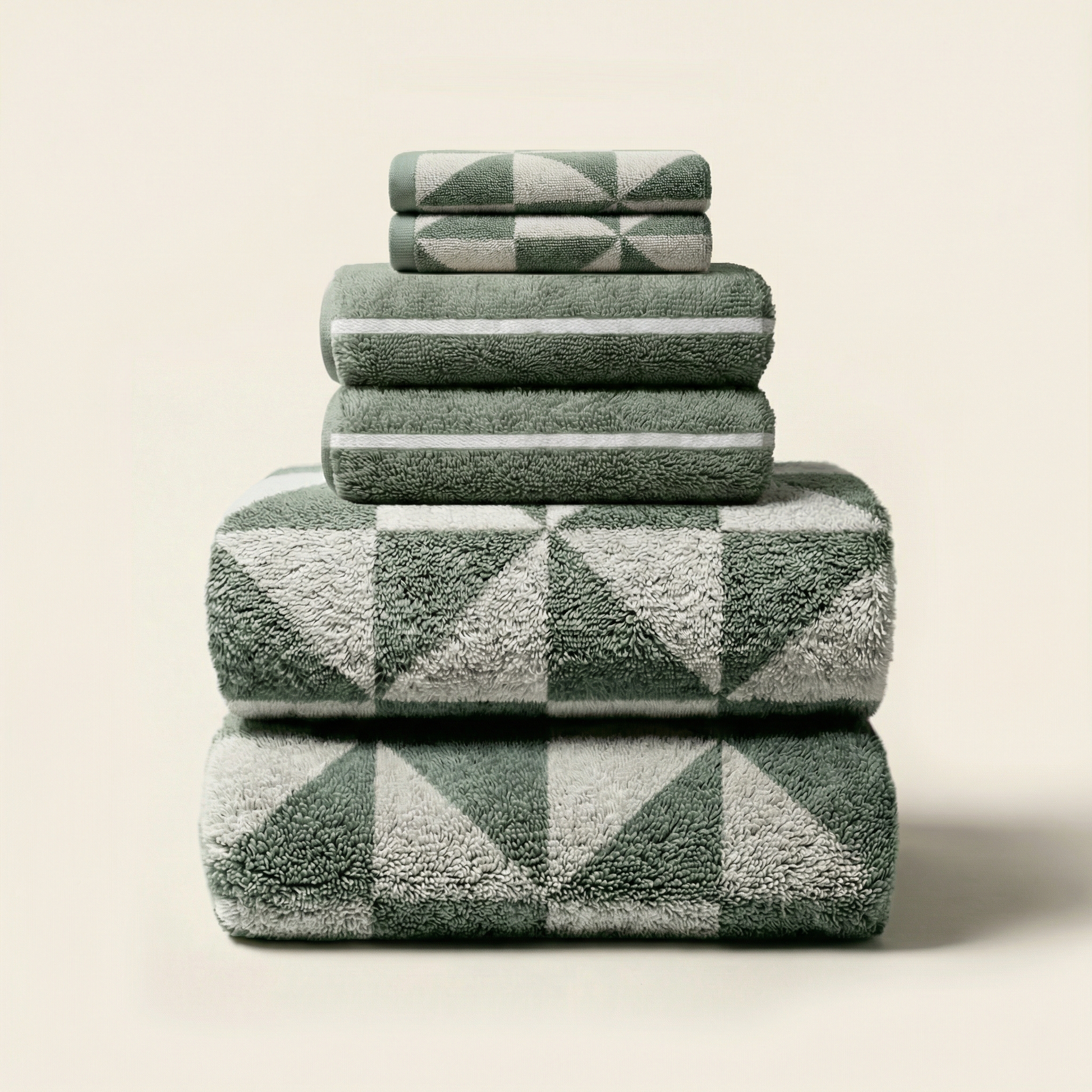 Italic Umbra Deia luxe towel set with multiple sizes included