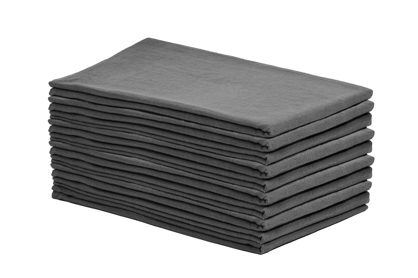 Flour sack kitchen towel wiping down a butcher block cutting board
