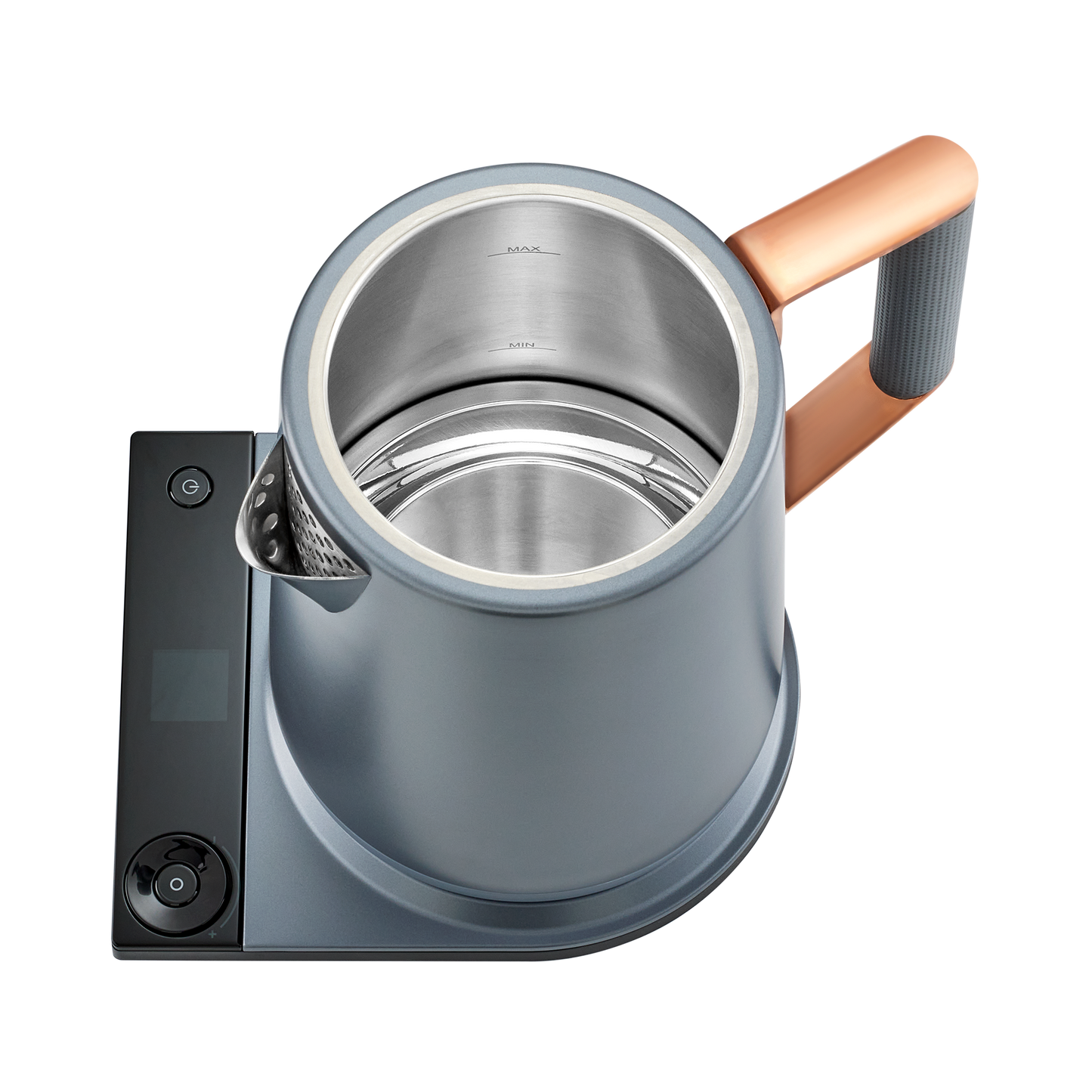 Luna Pro kettle in white color variant standing on plain background