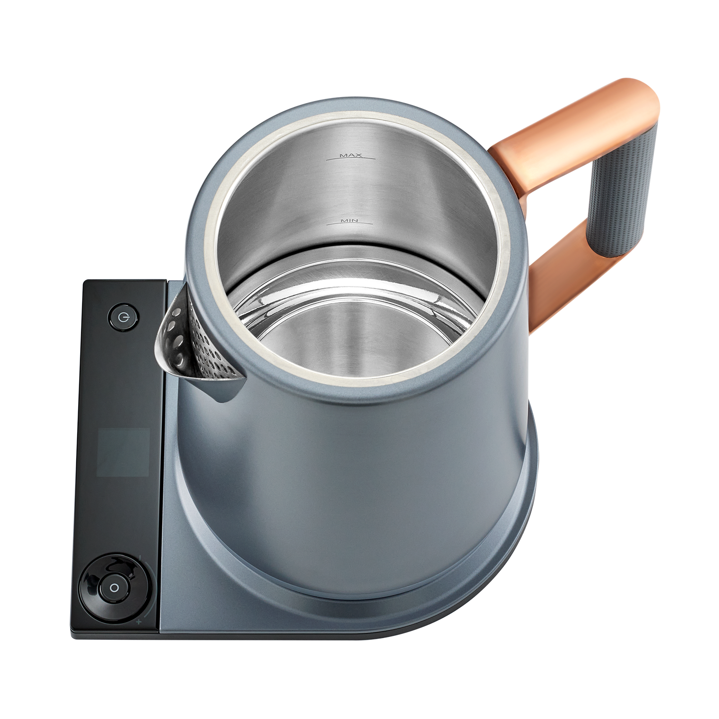 Disassembled Turkish Tea Maker Pro showing base teapot and removable lid pieces