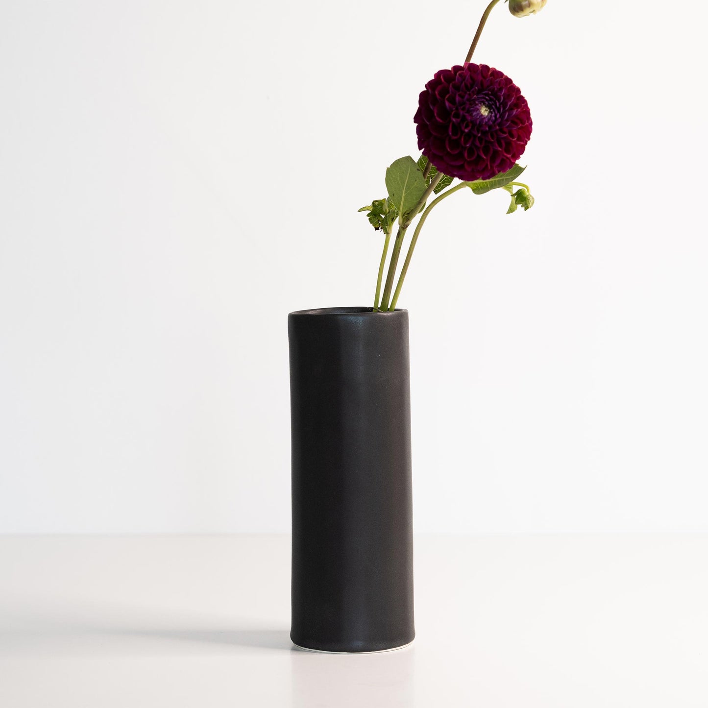 Top view of Bloom Vase opening showing wide round porcelain mouth