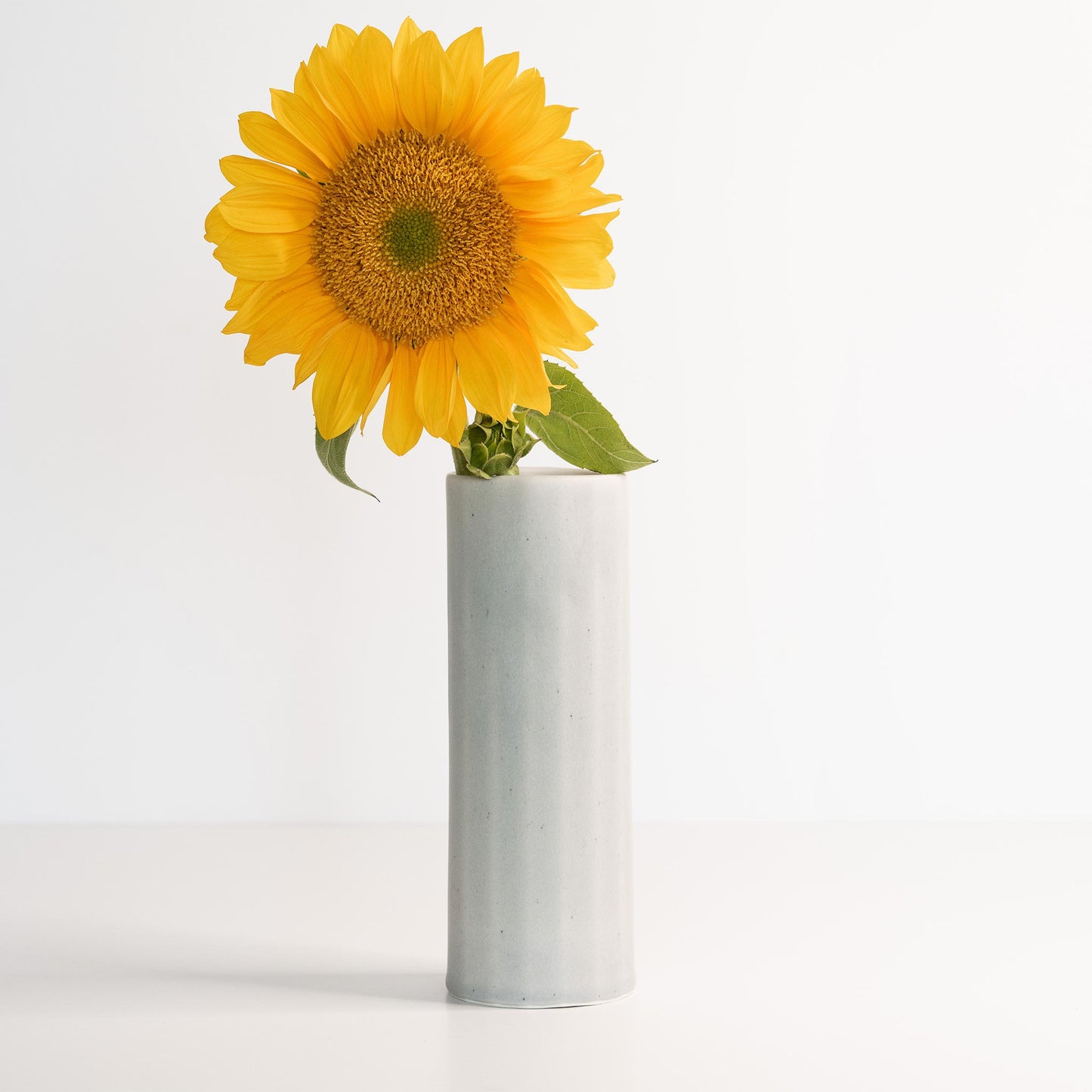 Bloom Vase paired with second smaller vessel on styled wood shelf