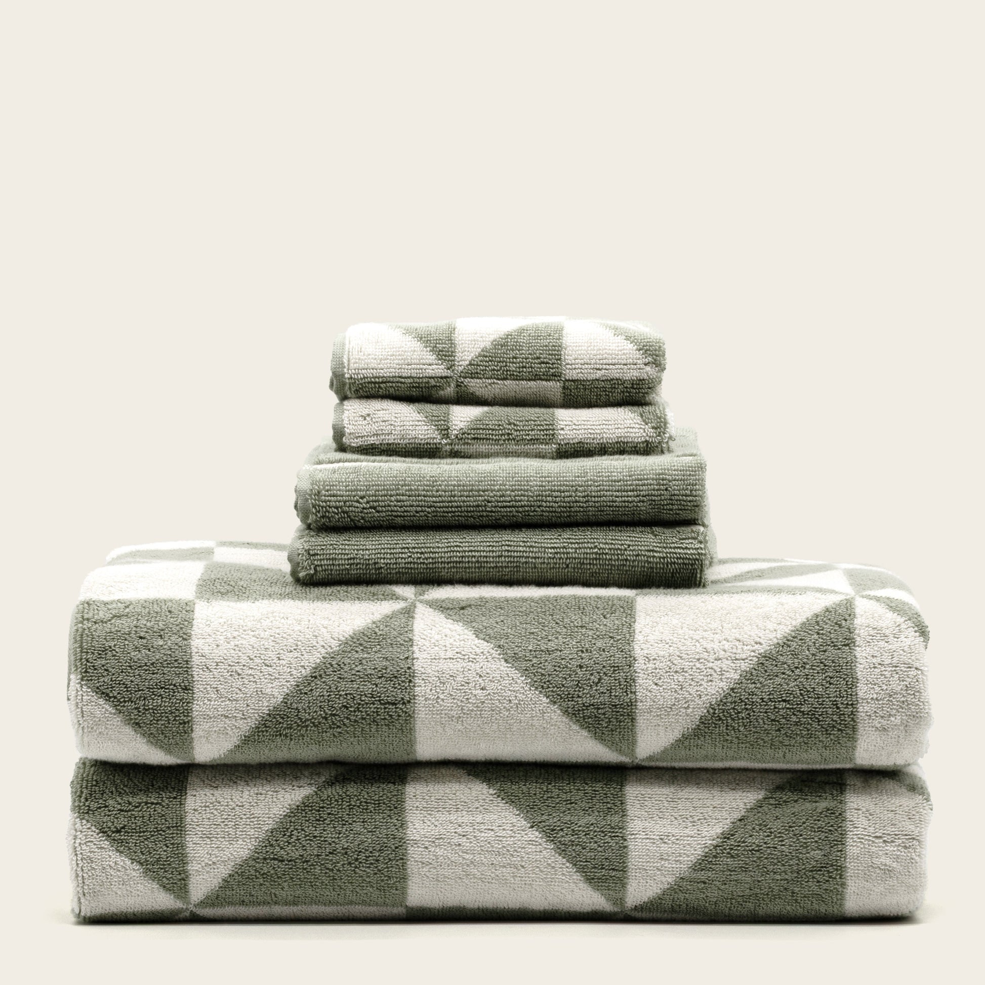 Umbra luxe towel set arranged showing full bath linen collection
