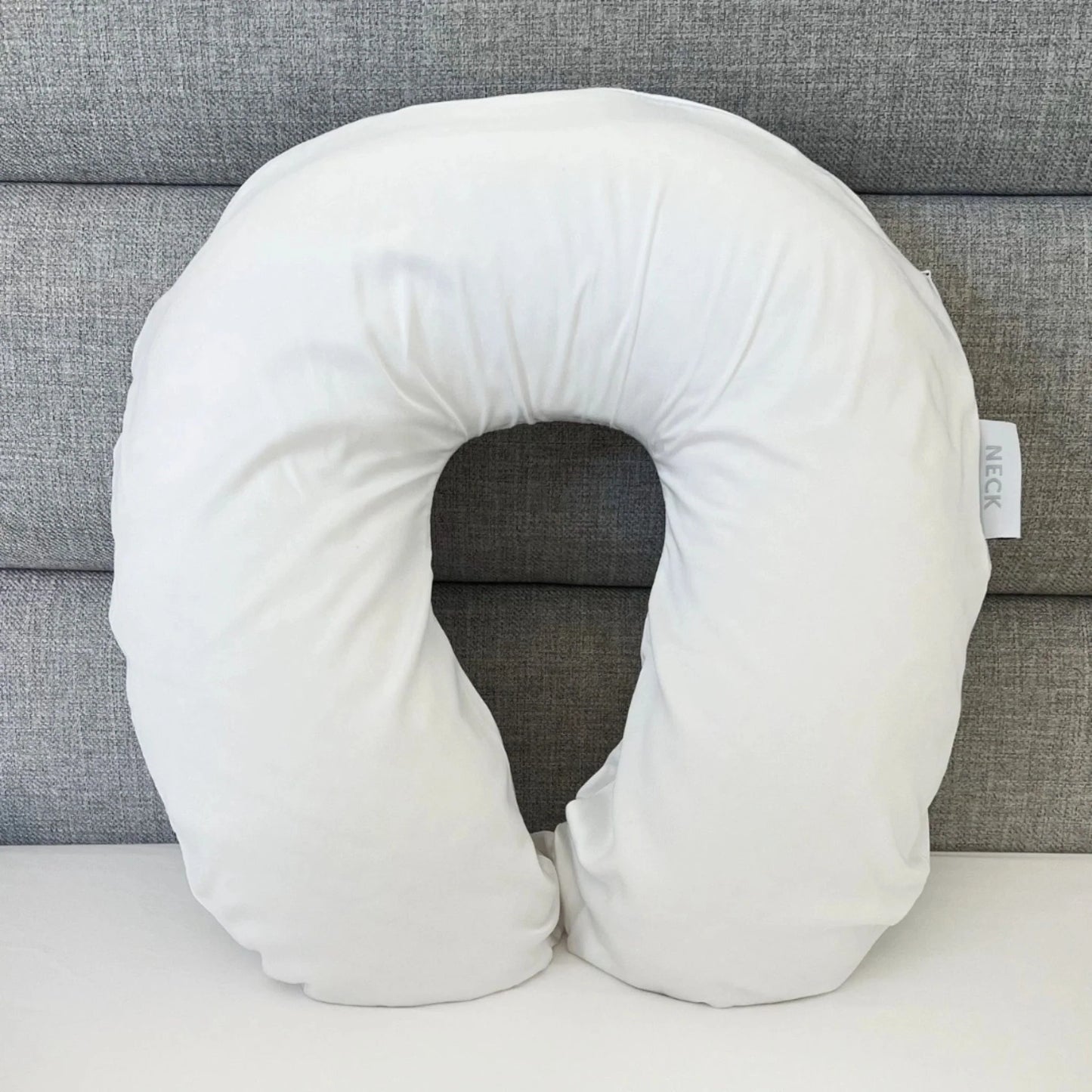 Bamboo pillowcase in standard size shown flat on plain studio background
