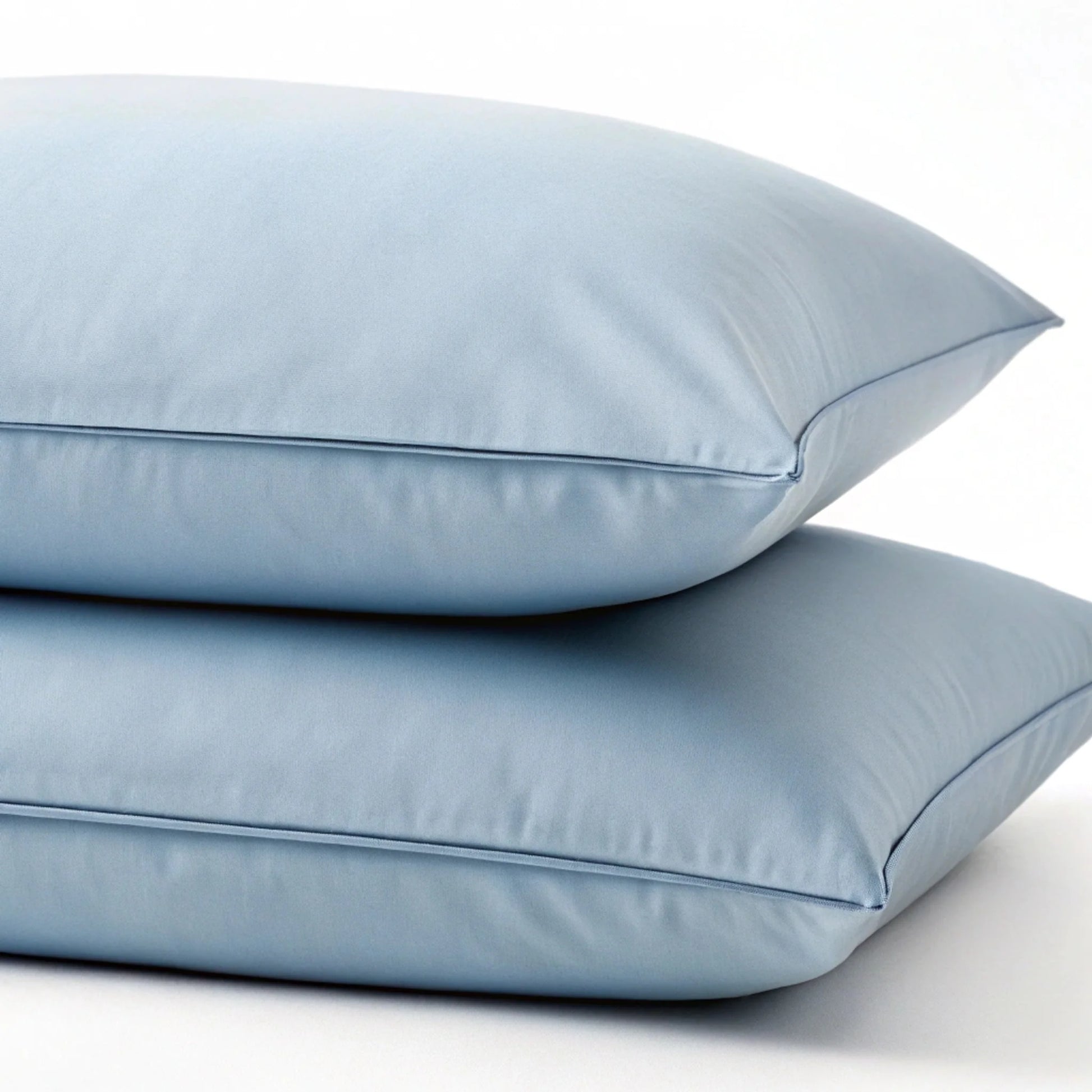 Copper-infused bamboo pillowcase in white shown on plain studio background