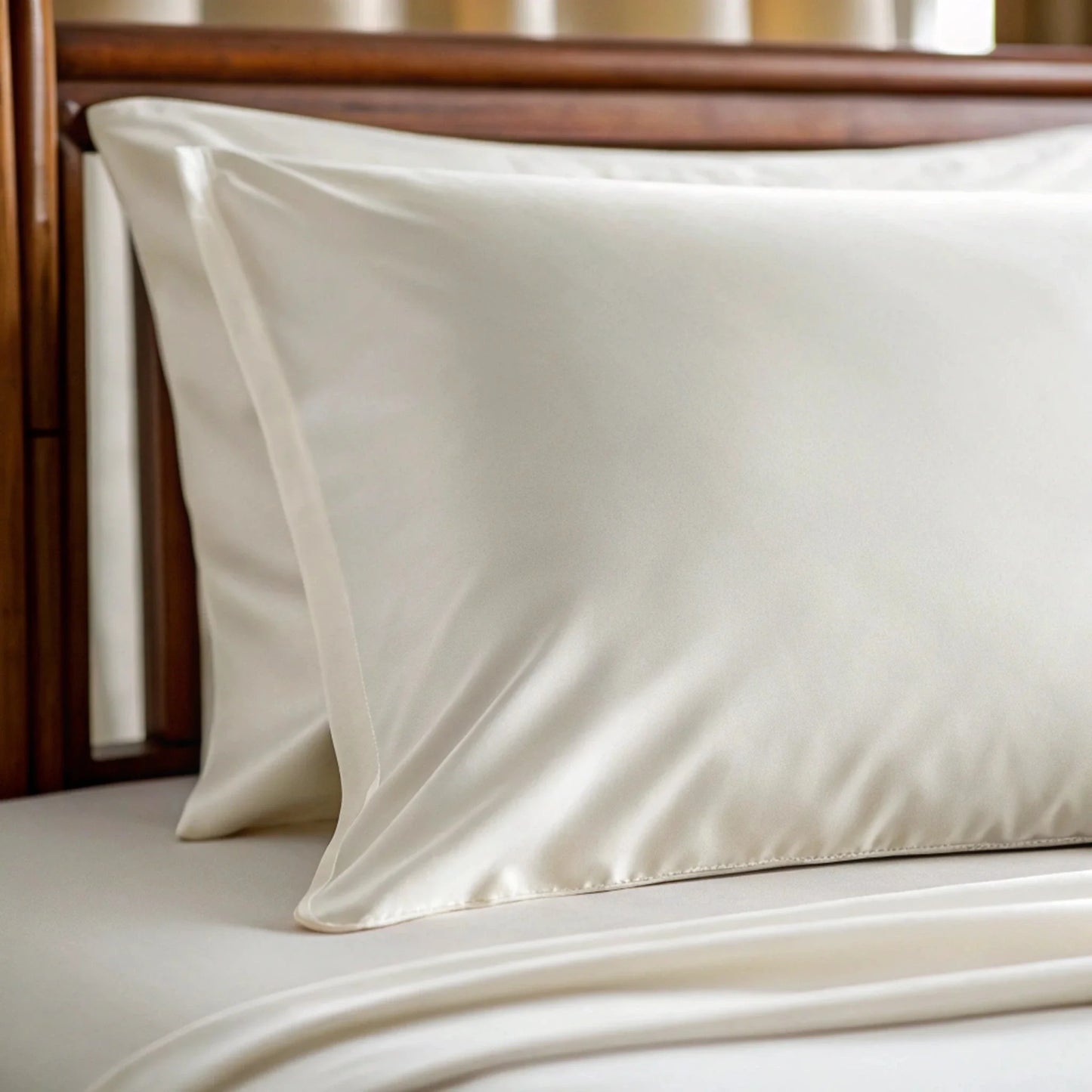 Copper-infused bamboo pillowcase zipper closure detail along side edge