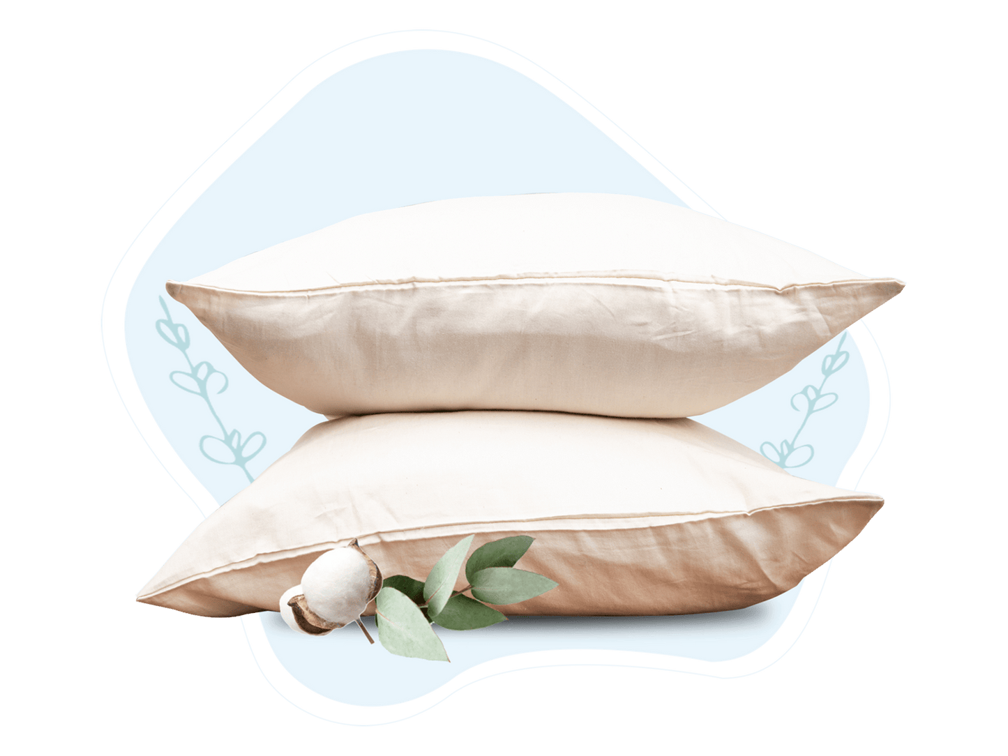 Organic sateen sheet set in soft gray laid flat showing matte sheen