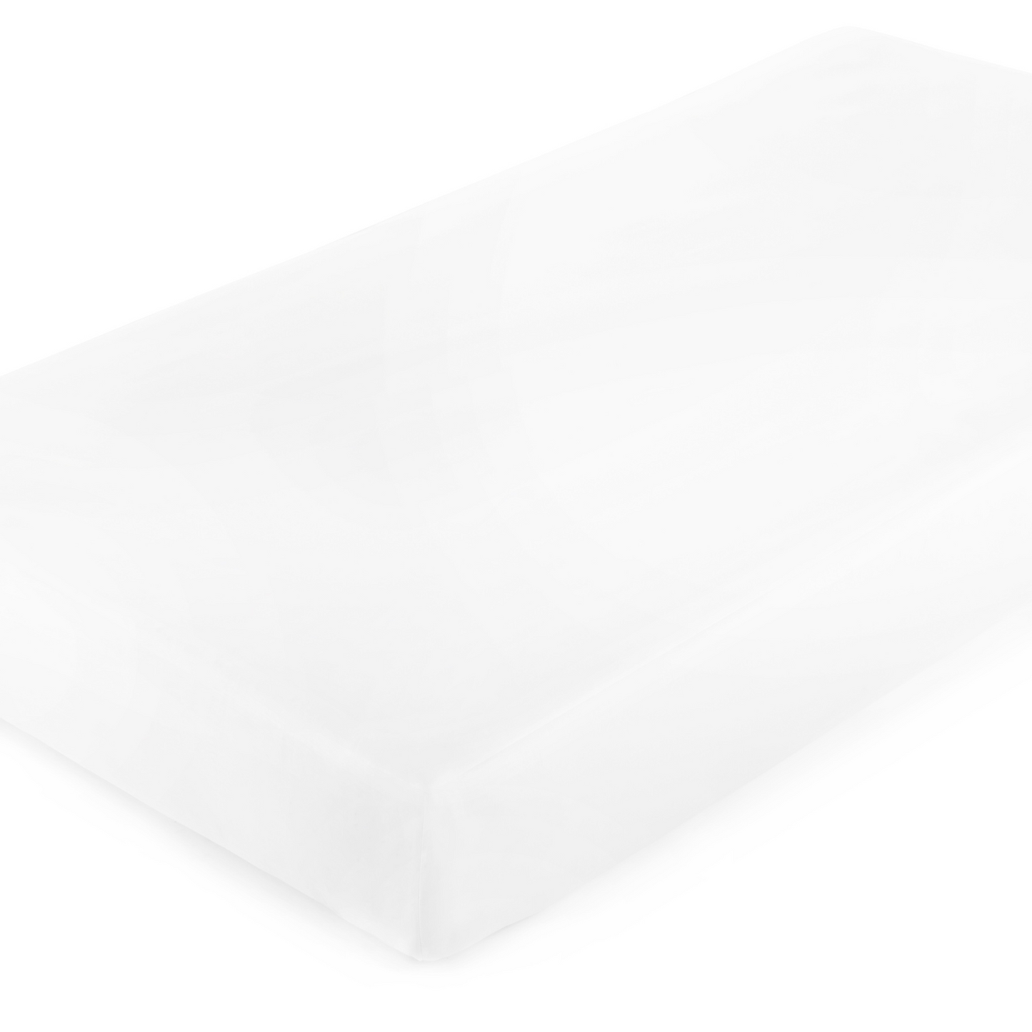 Bamboo fitted sheet folded showing soft silky viscose fabric closeup