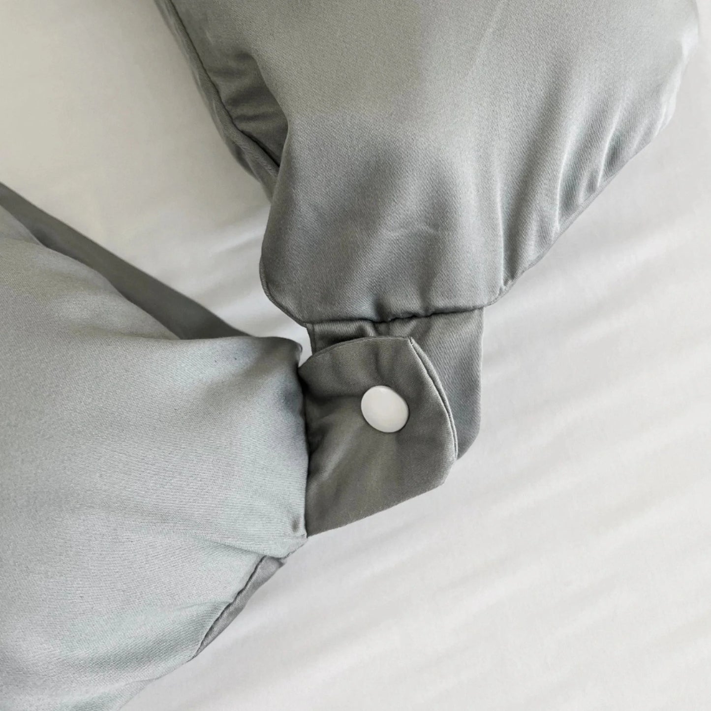 Closeup of bamboo viscose fabric showing soft silky weave texture