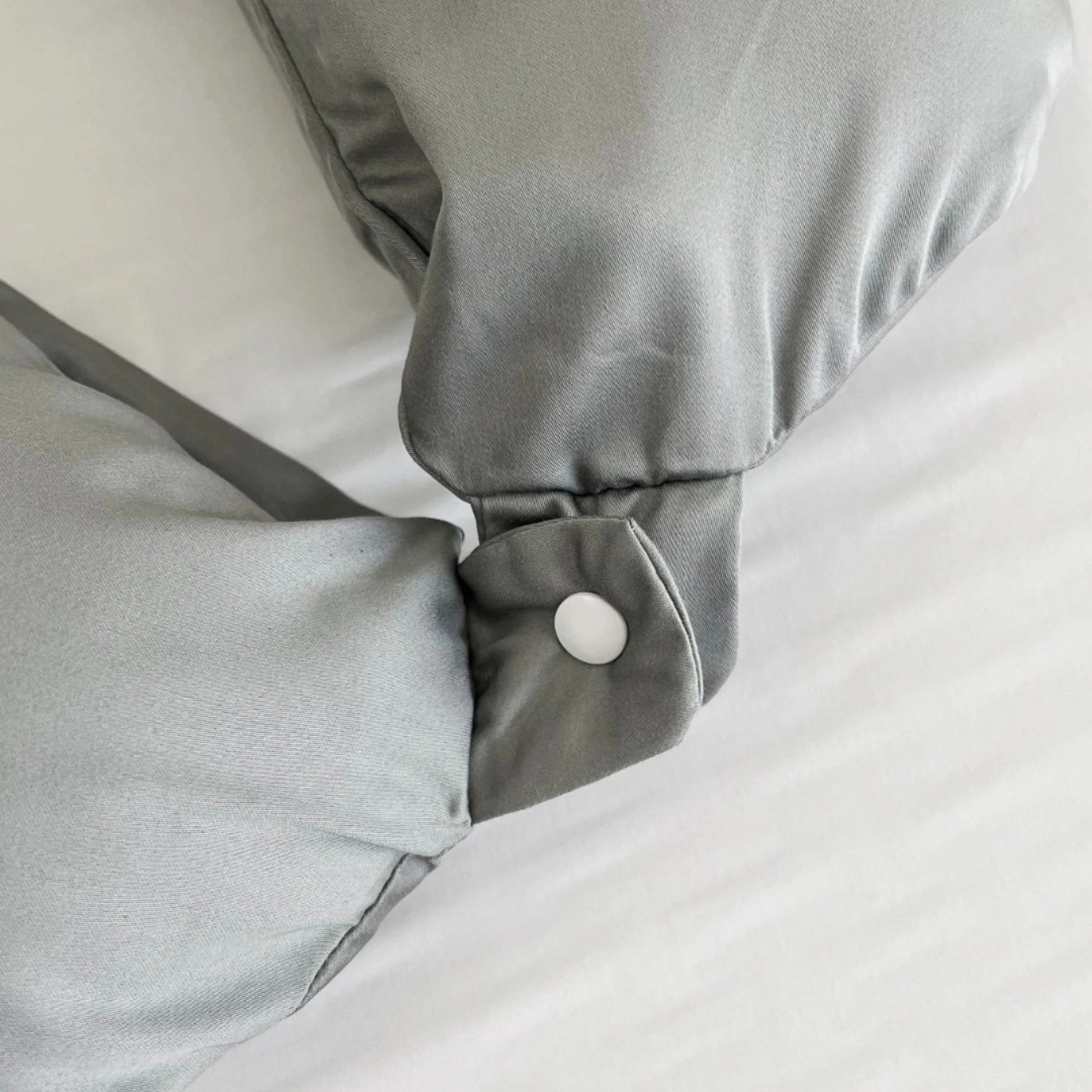 Closeup of bamboo viscose fabric showing soft silky weave texture