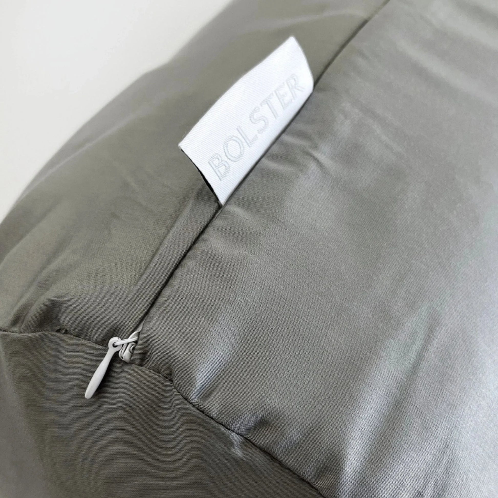 Bamboo pillowcase set in sand beige color photographed on plain background