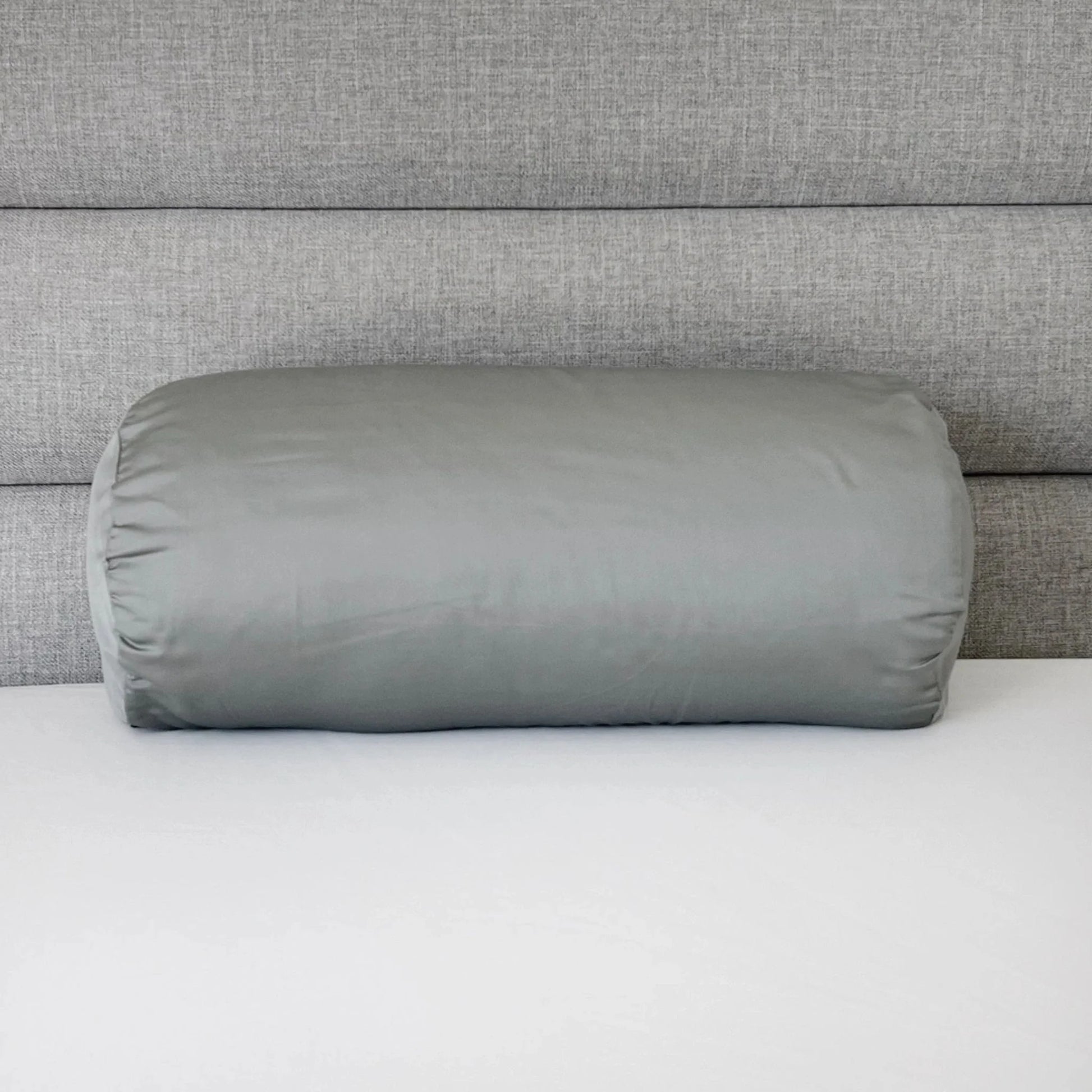 Bamboo pillowcase set in white color photographed on plain background